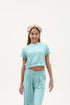 FRENCH TERRY ROLLUP SLEEVE WAISTBAND TEE